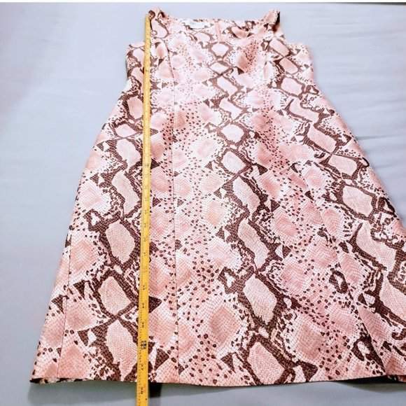 KAY UNGER Dress Blazer Suit Set, Pink Black 100% Silk Snakeskin Pattern Career 8 - Picture 12 of 15